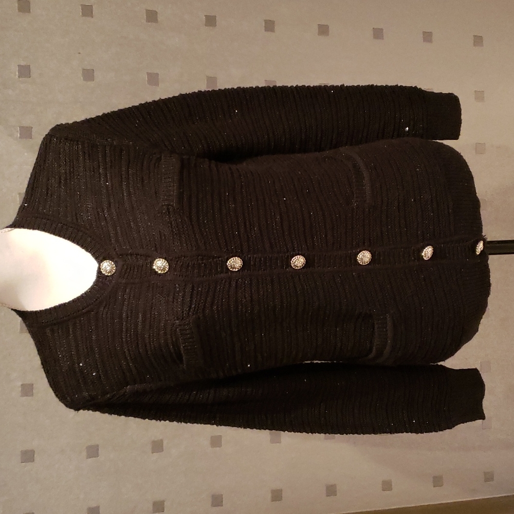 Black Rivet Black Cardigan, Size M